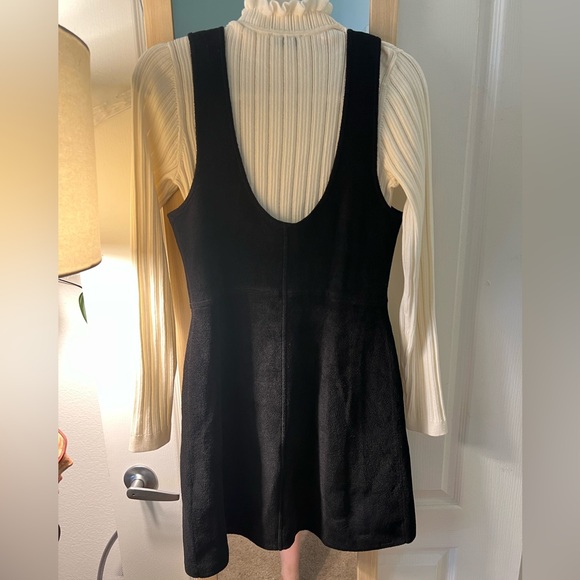 SANDRO Two-Tone Knit Pinafore Dress - Picture 8 of 15
